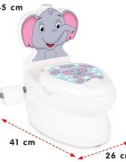 PILSAN Olita educationala muzicala Elefantel cu baza antialunecaresuport hartie igienica si vas colectare detasabildesign ergonomiccutie muzicala iluminata cu efect de sunet sifon