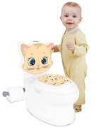 PILSAN Olita educationala muzicala Pisicuta cu baza antialunecaresuport hartie igienica si vas colectare detasabildesign ergonomiccutie muzicala iluminata cu efect de sunet sifon