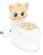 PILSAN Olita educationala muzicala Pisicuta cu baza antialunecaresuport hartie igienica si vas colectare detasabildesign ergonomiccutie muzicala iluminata cu efect de sunet sifon