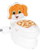 PILSAN Olita educationala muzicala Puppy cu baza antialunecaresuport hartie igienica si vas colectare detasabildesign ergonomiccutie muzicala iluminata cu efect de sunet sifon