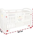 PILSAN Patut pentru bebelusi cu laterala detasabila Handy baby Cot