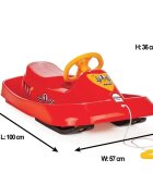 PILSAN Sanie bob cu volan Rally rosie