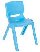 PILSAN Scaunel copii cu spatar pentru interiorexteriorpotrivit pentru gradinitescoliafterschoolgreutate suportata pana la 100kg Happy Chair Albastru