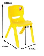 PILSAN Scaunel copii cu spatar pentru interiorexteriorpotrivit pentru gradinitescoliafterschoolgreutate suportata pana la 100kg Happy Chair Galben