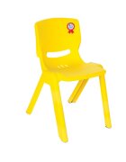 PILSAN Scaunel copii cu spatar pentru interiorexteriorpotrivit pentru gradinitescoliafterschoolgreutate suportata pana la 100kg Happy Chair Galben
