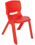 PILSAN Scaunel copii cu spatar pentru interiorexteriorpotrivit pentru gradinitescoliafterschoolgreutate suportata pana la 100kg Happy Chair Rosu