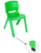 PILSAN Scaunel copii cu spatar pentru interiorexteriorpotrivit pentru gradinitescoliafterschoolgreutate suportata pana la 100kg Happy Chair Verde