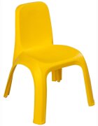 PILSAN Scaunel cu spatar pentru copii King Galben interiorexteriorsezut ergonomicpicioare stabile cu antiderapantutilizare pentru gradinita cresa afterschoolgreutate suportata 150kg