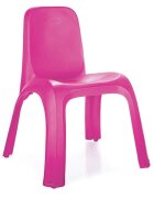 PILSAN Scaunel cu spatar pentru copii King Roz interiorexteriorsezut ergonomicpicioare stabile cu antiderapantutilizare pentru gradinita cresa afterschoolgreutate suportata 150kg
