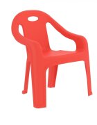 PILSAN Scaunel interiorexterior cu spatar si cotiere ergonomice pentru copiimargini rotunjite pentru sigurantagreutate suportata 50 kgutilizare acasa sau cresegradinite Comfort Rosu