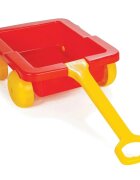 PILSAN Set carucior pentru copii cu galetusajucarii de nisip si unelte Carriage Red