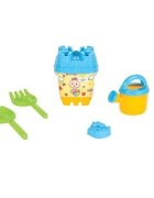 PILSAN Set galetusa si forme pentru nisip Mini Castle Blue