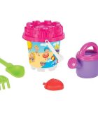 PILSAN Set galetusa si forme pentru nisip Mini Castle Pink