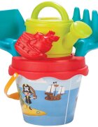 PILSAN Set galetusa si forme pentru nisip Sweety Bucket Pirat
