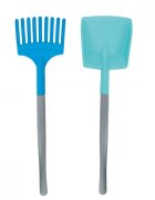 PILSAN Set grebla si lopata pentru copii 61cmutilizare in gradina sau joaca cu nisip Blue