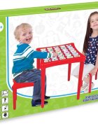 PILSAN Set masuta cu 2 scaunele Story Roz pentru scrisactivitatidin plastic rezistentmasuta cu inaltime reglabilausor de montatutilizare interiorexteriorgradinitecreseafterschool