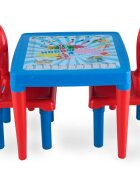 PILSAN Set masuta cu doua scaunele Study Table Blue spatar inaltmargini rotunjite