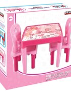 PILSAN Set masuta cu doua scaunele Study Table Pink spatar inaltmargini rotunjite