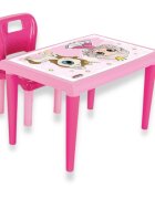 PILSAN Set Masuta moderna si scaunel cu spatar Modern Study Roz pentru studiuactivitatirealizat din plastic rezistentusor de montatutilizare interiorexteriorgradinitecreseafterschoolsarcina maxima 50kg