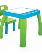 PILSAN Set Masuta si scaunel de studiu pentru copii Study Table Albastrucolturi rotunjitespatar confortabilmasuta cu spatiu de depozitare si compartiment pentru paharculori si accesorii