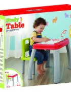 PILSAN Set Masuta si scaunel de studiu pentru copii Study Table Rosucolturi rotunjitespatar confortabilmasuta cu spatiu de depozitare si compartiment pentru paharculori si accesorii