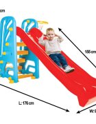 PILSAN Tobogan pentru copii Wavy Slide cu cos de baschetstructura robusta cu laterale inalteutilizare interiorexteriormanere ergonomicelungime panta 155 cm