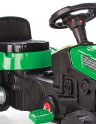 PILSAN Tractor cu pedale pentru copii Active Green cu scaunel reglabil transmisie pe lant spatar volan claxon de la 3 ani pana la 50 kg