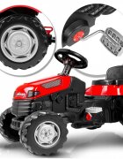 PILSAN Tractor cu pedale pentru copii Active Red cu scaunel reglabil transmisie pe lant spatar volan claxon de la 3 ani pana la 50 kg