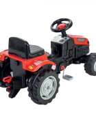 PILSAN Tractor cu pedale pentru copii Active Red cu scaunel reglabil transmisie pe lant spatar volan claxon de la 3 ani pana la 50 kg