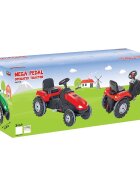 PILSAN Tractor cu pedale pentru copii Mega Green cu scaunel reglabil claxon sarcina maxima admisa 60 kg dimensiune 53.5 x 114 x 64 cm