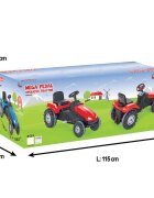 PILSAN Tractor cu pedale pentru copii Mega Red cu scaunel reglabil claxon sarcina maxima admisa 60 kg dimensiune 53.5 x 114 x 64 cm
