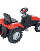 PILSAN Tractor cu pedale pentru copii Mega Red cu scaunel reglabil claxon sarcina maxima admisa 60 kg dimensiune 53.5 x 114 x 64 cm