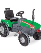 PILSAN Tractor cu pedale pentru copii Operated Green cu scaunel reglabil si detasabil transmisie pe lant cu volan spatar si claxon dimensiune 102 x 53 x 66 cm