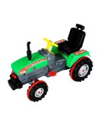 PILSAN Tractor cu pedale pentru copii Operated Green cu scaunel reglabil si detasabil transmisie pe lant cu volan spatar si claxon dimensiune 102 x 53 x 66 cm