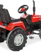 PILSAN Tractor cu pedale pentru copii Operated Red cu scaunel reglabil si detasabil transmisie pe lant cu volan spatar si claxon dimensiune 102 x 53 x 66 cm