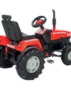 PILSAN Tractor cu pedale pentru copii Operated Red cu scaunel reglabil si detasabil transmisie pe lant cu volan spatar si claxon dimensiune 102 x 53 x 66 cm