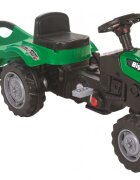 PILSAN Tractor cu remorca Big Trolley Green transmisie pe lant volan cu claxon scaun reglabil spatar de la 3 ani pana la 50 kg