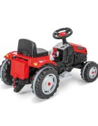 PILSAN Tractor electric pentru copii Active 45W Red din plastic rezistent cu pedala de accelerare frana scaun reglabil in 6 pozitii claxon lumini viteza maxima 3 kmh dimensiune 51 x 95 x 51 cm