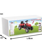 PILSAN Tractor electric pentru copii Active 45W Red din plastic rezistent cu pedala de accelerare frana scaun reglabil in 6 pozitii claxon lumini viteza maxima 3 kmh dimensiune 51 x 95 x 51 cm