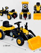 PILSAN Tractor pentru copii Active Yellow cu pedale si cupa transmisie pe lant volan cu claxon spatar scaun reglabil greutate admisa 50 kg