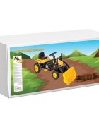 PILSAN Tractor pentru copii Active Yellow cu pedale si cupa transmisie pe lant volan cu claxon spatar scaun reglabil greutate admisa 50 kg