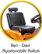 PILSAN Tractor pentru copii Operated cu pedale cupa mobila volan spatar si claxon dimensiune 54 x 126 x 66 cm
