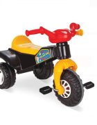 PILSAN Tricicleta cu pedale pentru copii Afacanroti din plastic rezistentmanere ergonomicearipi protectie noroiclaxonde la 3 ani pana la maxim 35kgdimensiune 70x47x515 cm