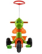 PILSAN Tricicleta pentru copii Dino Green cu maner reglabil pe inaltimesistem roata libera spatiu de depozitare de la 3 ani pana la 35 kg