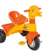 PILSAN Tricicleta pentru copii Duck Yellow cu pedale cosulet pentru jucarii sezut cu spatar greutate admisa 35 kg