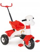 PILSAN Tricicleta pentru copii Pony White cu maner cu control parental spatiu de depozitare sistem roata libera de la 3 ani pana la 35 kg