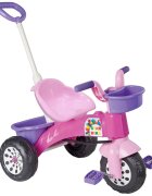 PILSAN Tricicleta pentru copii Star Pink maner parental detasabilcosulet depozitare in fata si spateroata fata cu aparatoare noroisezut cu spatar de la 2ani greutate suportata maxim 35kg
