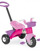 PILSAN Tricicleta pentru copii Star Pink maner parental detasabilcosulet depozitare in fata si spateroata fata cu aparatoare noroisezut cu spatar de la 2ani greutate suportata maxim 35kg