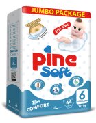Pine Scutece pentru bebelusi Soft Pachet Jumbo Extra Large +15 kg x 44 buc