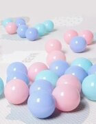 PlayCity Set 100 bile din plastic diametru 7 cm Premium Pastel